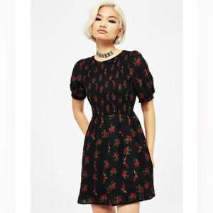 NWT Disturbia Darcey Floral Print Mini Dress US 2